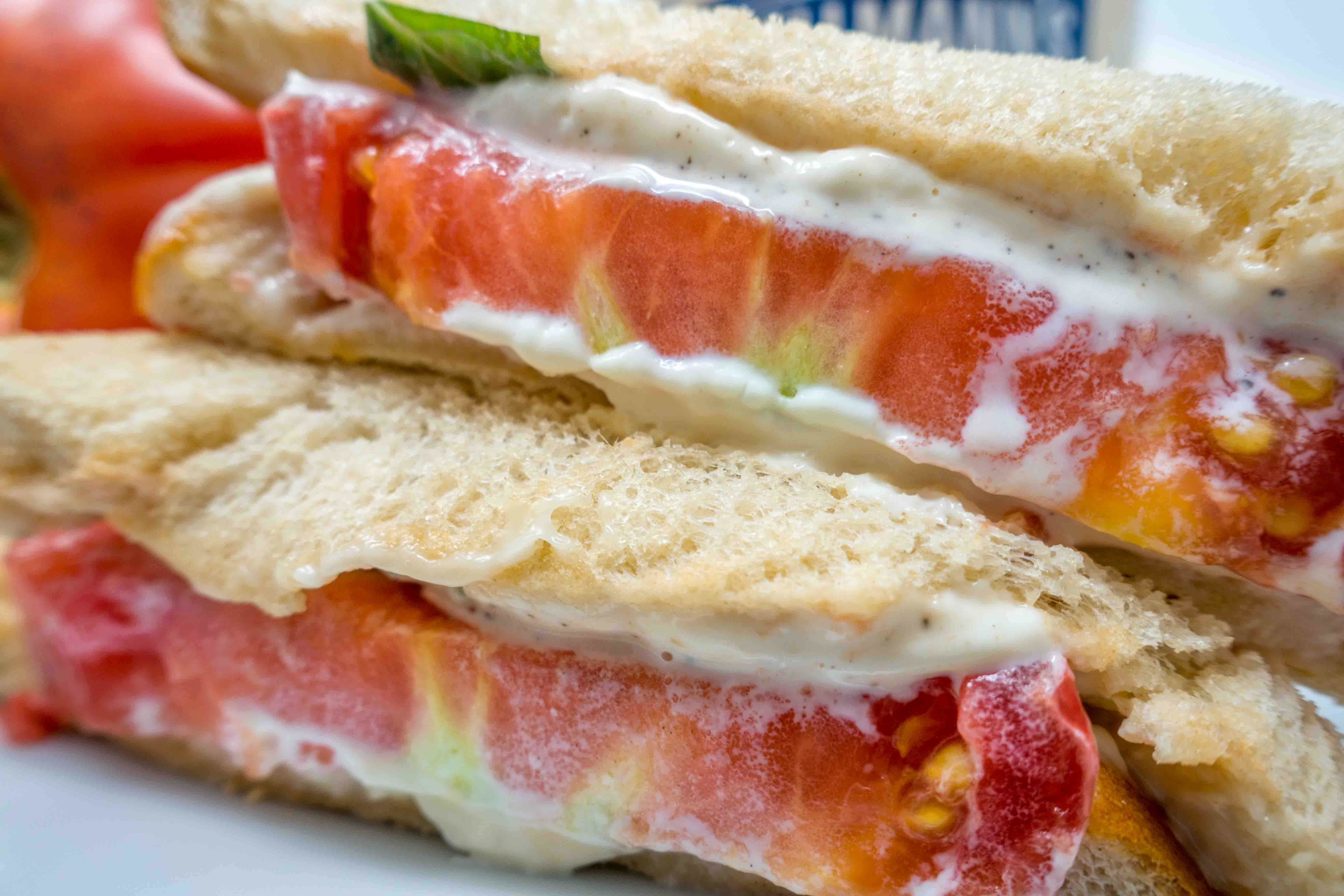 The milky goodness of a southern tomato sandwich