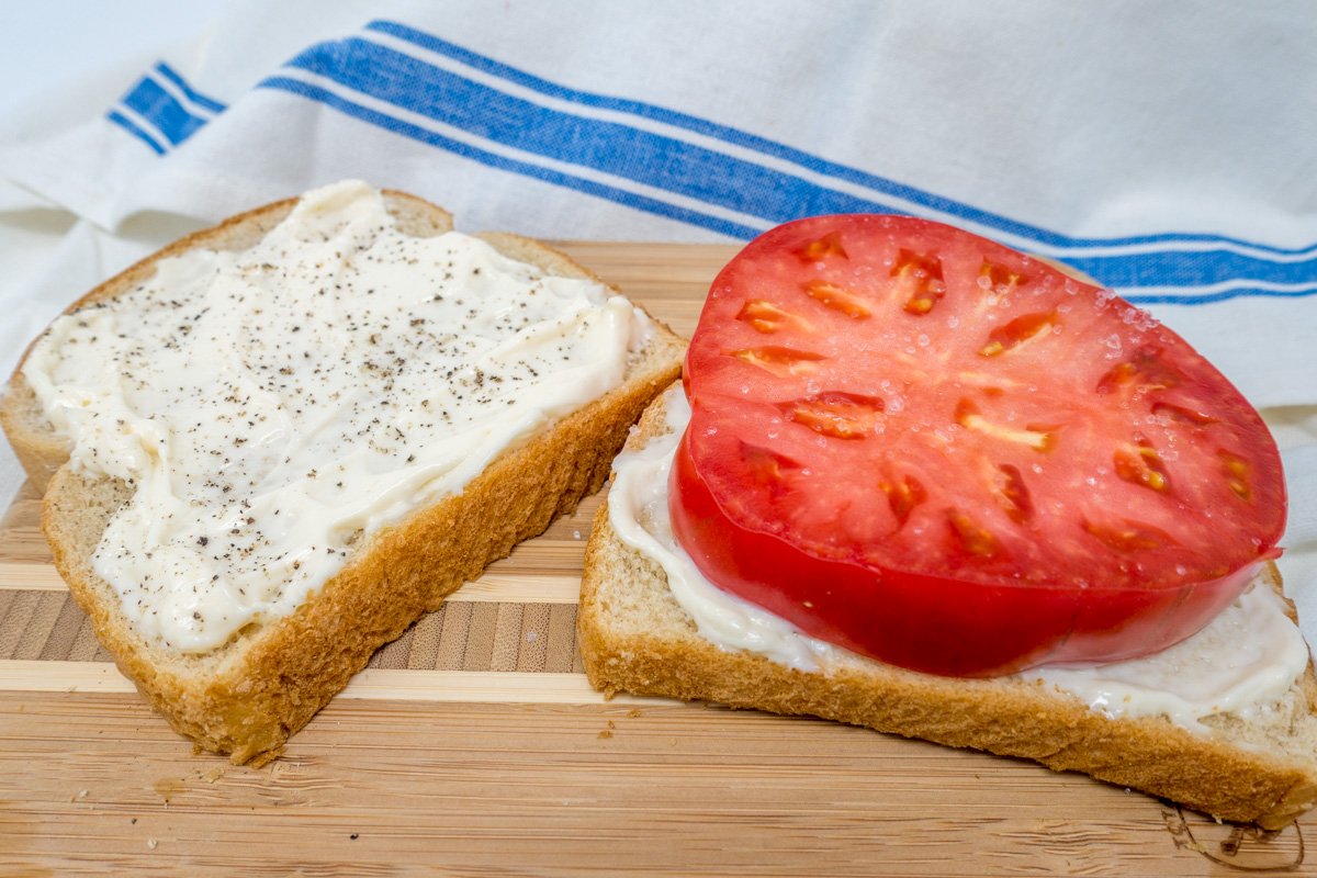 Use Hellmann's, Dukes mayo, and salt and pepper on your tomato sandwich