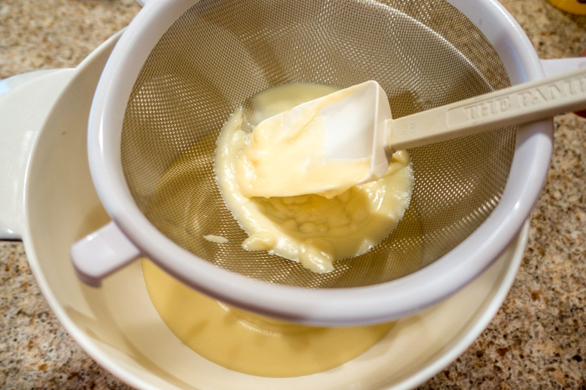 Straining your pudding will ensure that your left with only the best for your homemade banana pudding