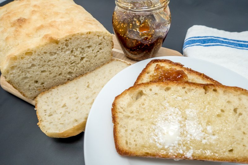 Homemade English Muffin Bread Recipe - No Knead Bread