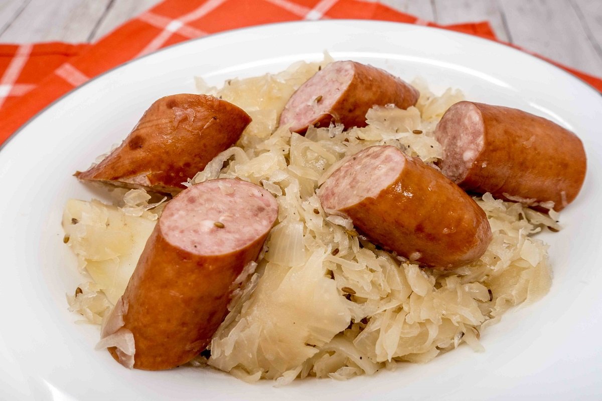 Slow Cooker Kielbasa with Sauerkraut and Potatoes I Believe I Can Fry