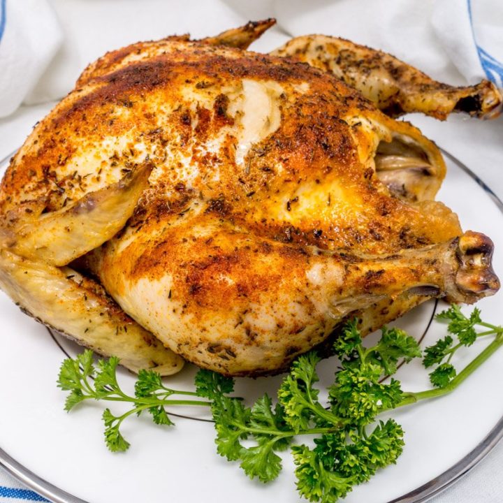 Make this simple rotisserie chicken in a Crock Pot for an easy, healthy family meal