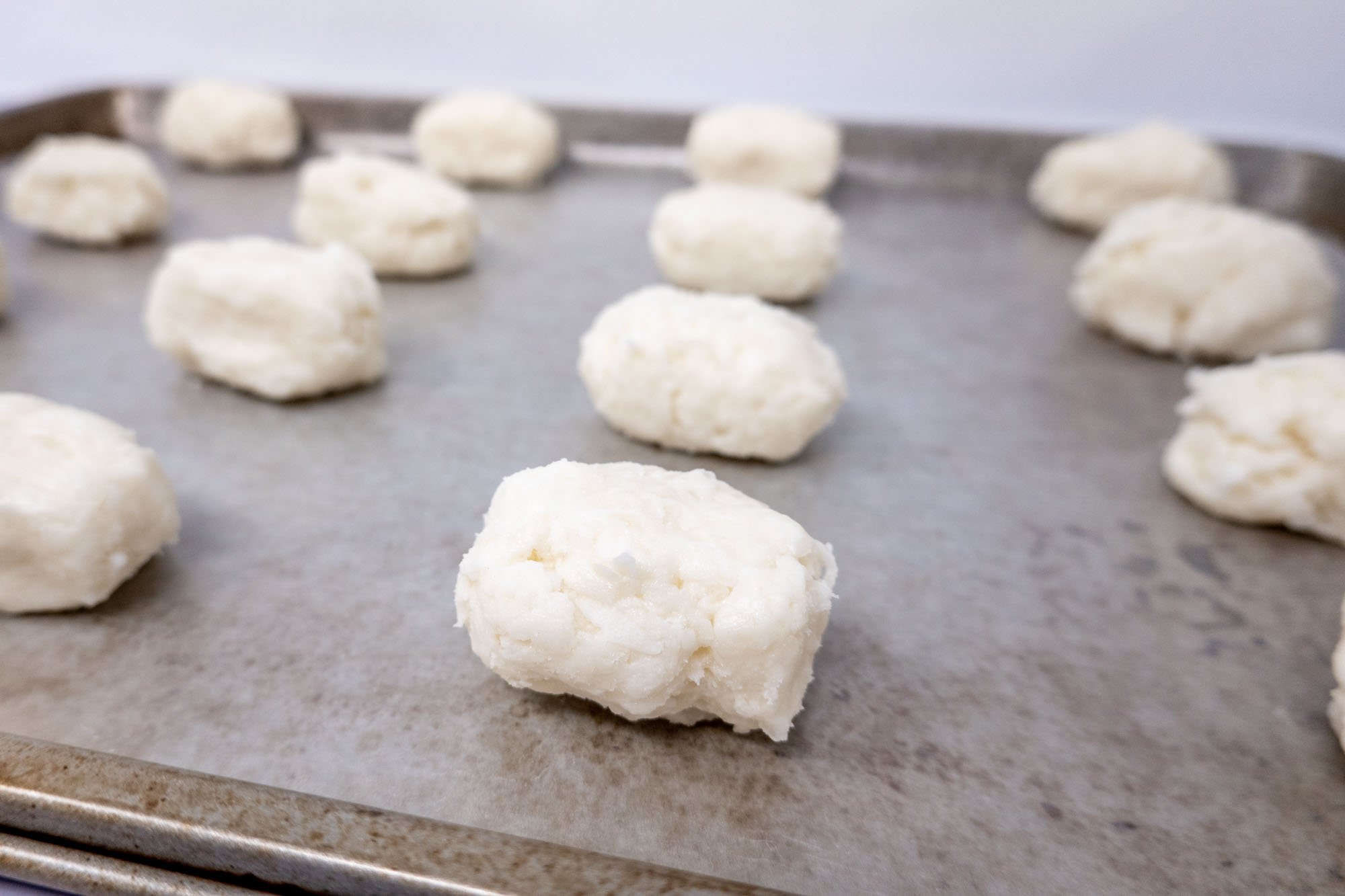 White candy shaped like small potatoes